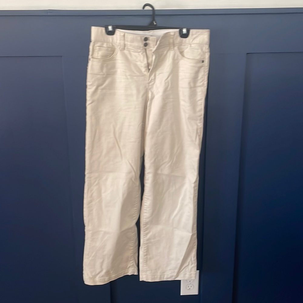 St. John’s Bay Trendy Wide Leg Cream Denim